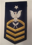 USCG Senior Chief Petty Officer Rating Badge with Specialty:  E-8  Yeoman (YN)