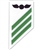 US Navy Combo Rating Badge - E3: AE - Aviation Electrician - 3 Stripes - White Poplin