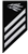 US Navy Combo Rating Badge - E3: RM - Radioman - 3 Stripes - Blue Serge