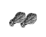 Attachment:  Silver Oak Leaf Cluster - 5/16" - 2 On Bar - For Ribbon and Full Size Medal