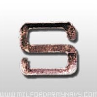 Attachment:    Bronze Letter "S"  (Large) - For Ribbon or Full Size Medal