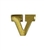Attachment: Gold Letter "V" - Hamilton Finish (Large) - For Ribbon or Full Size Medal