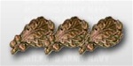 Attachment:   Bronze Oak Leaf Cluster - 5/16" - 3 On Bar - For Ribbon or Full Size Medal