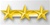 Attachment:  Gold Star 5/16" - 3 On A Bar - For Ribbon or Full Size Medal