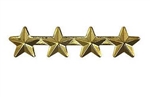 Attachment: Gold Star 3/16" - 4 On A Bar - For Ribbon or Full Size Medal