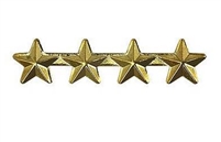 Attachment: Gold Star 3/16" - 4 On A Bar - For Ribbon or Full Size Medal