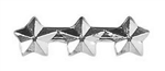 Attachment:     Silver Star 3/16" - 3 On A Bar - For Ribbon or Full Size Medal