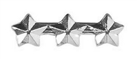 Attachment:     Silver Star 3/16" - 3 On A Bar - For Ribbon or Full Size Medal
