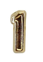 Attachment: Flight Numeral - Gold Finish #1 - For Ribbon, Full Size Medal or Mini Medal