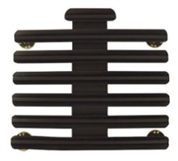 Ribbon Mount: 19 Ribbons - Metal - 1/8" Space - Black Finish - Rows of 3 - for Army