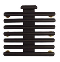 Ribbon Mount: 22 Ribbons - Metal - 1/8" Space - Black Finish - Rows of 3 - for Army