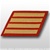 USMC Male Service Stripes - Gold Embroidered on Red: Set Of 4