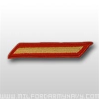 USMC Female Service Stripes - New Issue - Gold Embroidered on Red: Set Of 1