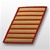 USMC Female Service Stripes - New Issue - Gold Embroidered on Red: Set Of 6