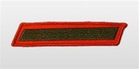 USMC Male Service Stripes - Green Embroidered on Red: Set Of 1