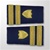 USCG Female Enhanced Shoulder Marks:  O-3 Lieutenant (LT)