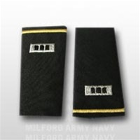 US Army Large Epaulets:   W-3 Chief Warrant Officer Three (CW3) - Male - For Commando Sweater Or Shirt - Rayon Embroidered