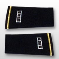 US Army Large Epaulets:   W-4 Chief Warrant Officer Four (CW4) - Male - For Commando Sweater Or Shirt - Rayon Embroidered