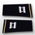 US Army Large Epaulets:  O-3 Captain (CPT) - Male - For Commando Sweater Or Shirt - Rayon Embroidered