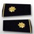 US Army Large Epaulets:  O-4 Major (MAJ) - Male - For Commando Sweater Or Shirt - Rayon Embroidered