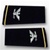 US Army Large Epaulets:  O-6 Colonel (COL) - Male - For Commando Sweater Or Shirt - Rayon Embroidered