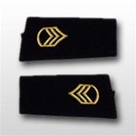 US Army Large Epaulets: E-6 Staff Sergeant (SSG) - Male - For Commando Sweater Or Shirt - Rayon Embroidered