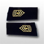 US Army Large Epaulets: E-8 First Sergeant (1SG) - Male - For Commando Sweater Or Shirt - Rayon Embroidered
