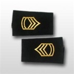 US Army Small Epaulets: E-7 Sergeant First Class (SFC) - Female - For Commando Sweater Or Shirt - Rayon Embroidered