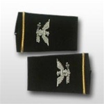 US Army Small Epaulets:  O-6 Colonel (COL) - Female - For Commando Sweater Or Shirt - Rayon Embroidered