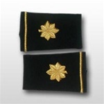 US Army Small Epaulets:  O-4 Major (MAJ) - Female - For Commando Sweater Or Shirt - Rayon Embroidered