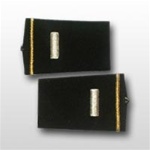 US Army Small Epaulets:  O-2 First Lieutenant (1LT) - Female - For Commando Sweater Or Shirt - Rayon Embroidered