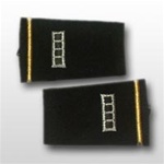 US Army Small Epaulets:   W-4 Chief Warrant Officer Four (CW4) - Female - For Commando Sweater Or Shirt - Rayon Embroidered
