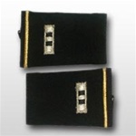 US Army Small Epaulets:   W-2 Chief Warrant Officer Two (CW2) - Female - For Commando Sweater Or Shirt - Rayon Embroidered