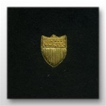 USCG Sleeve Device - Officer - Gold Synthetic Shield: Black Melton