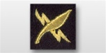 US Navy Warrant Officer Sleeve Device: Cryptologic (black background with gold synthetic thread)