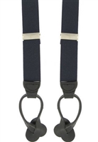 USAF Suspenders: Blue - with Leather Ends and Button Holes