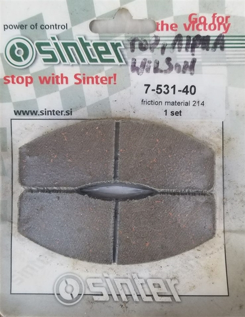 SINTER TOP KART, ALPHA, MIKE WILSON BRAKE PADS