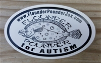 Flounder Pounder for Autism Decal