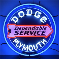 Dodge Dependable Service Neon Sign