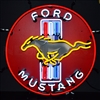 Ford Mustang Red Neon Sign with Backing