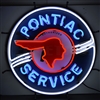 Pontiac Service Neon Sign with Backing