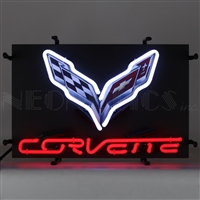 Corvette C7 Junior Neon Sign with Backing
