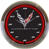 Corvette C8 Next Generation Neon Clock