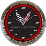 Corvette C8 Next Generation Neon Clock