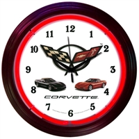 Corvette C5 Neon Clock