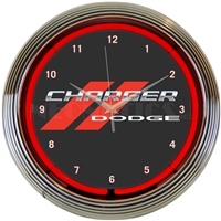 Dodge Charger Neon Clock