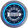 Dodge Dependable Service Neon Clock