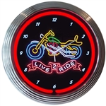 Live To Ride Neon Clock