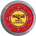 Mopar Red Vintage Neon Clock