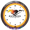 Ford Mustang Since 1964 Orange Neon Clock